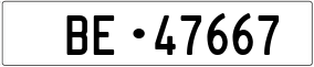 Trailer License Plate
